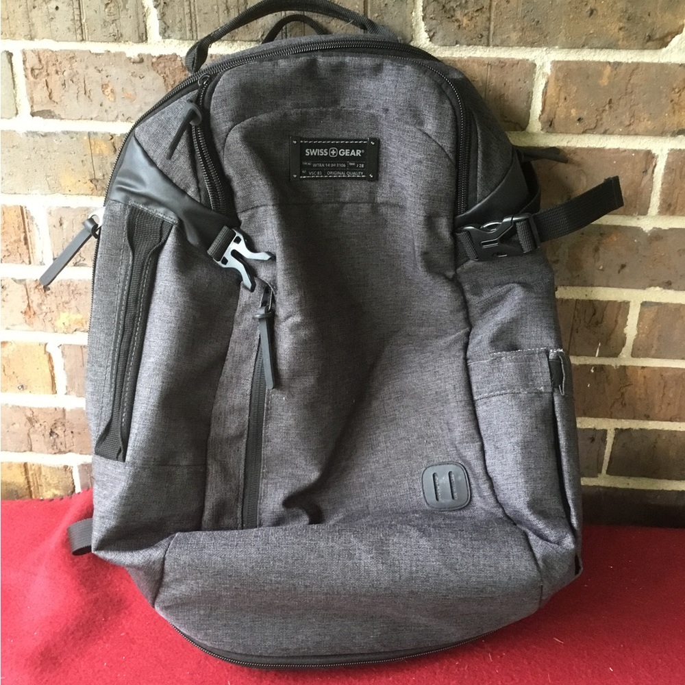 SwissGear Gray Heather Laptop Backpack with Black Accents